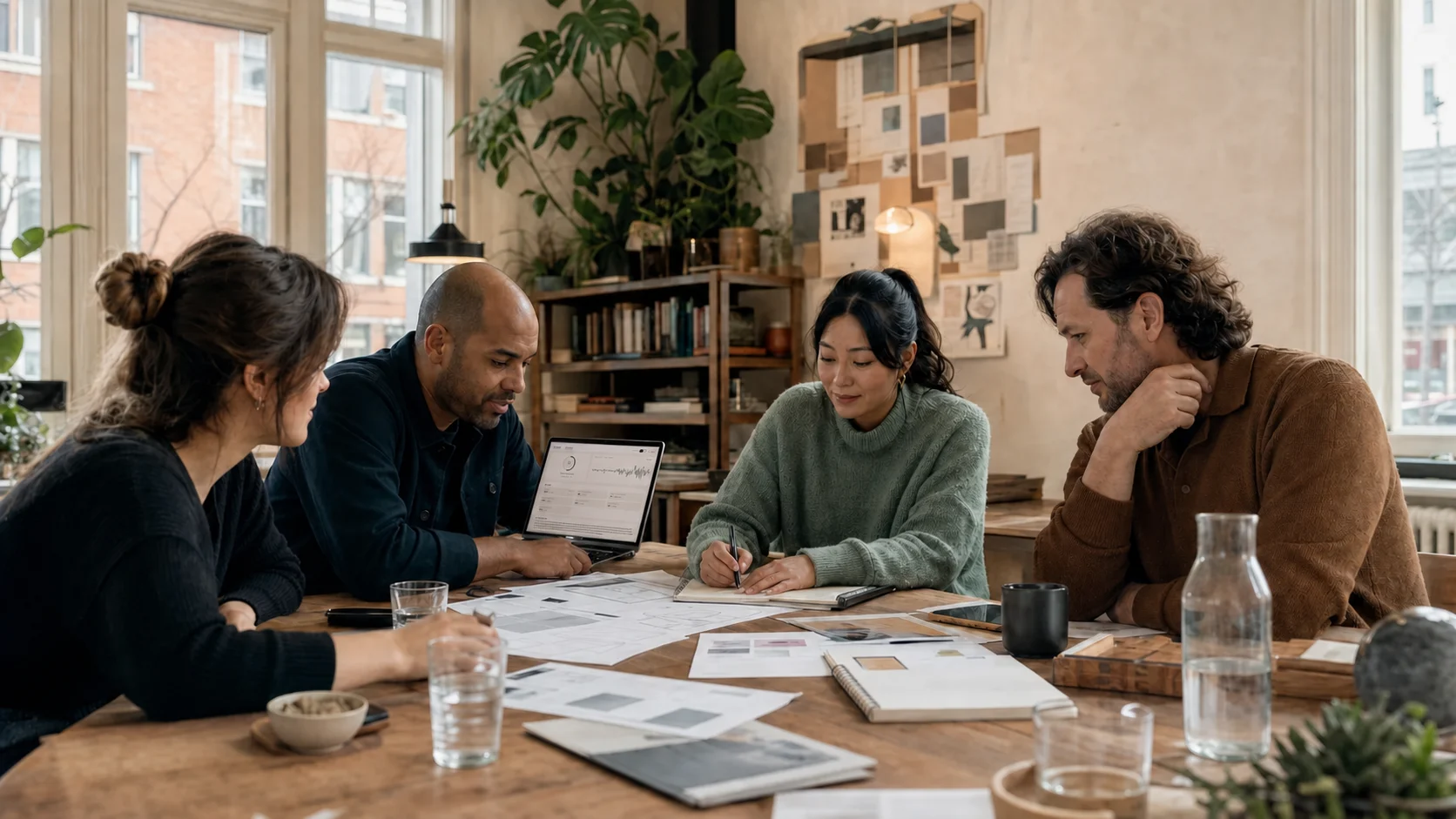full-bleed image: the team at work